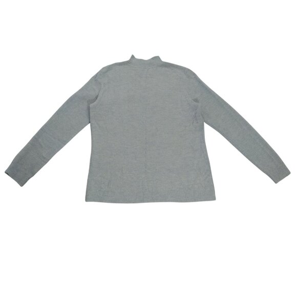 Elle women's blue long sleeve pearl embellished sweater, size L. - Picture 2 of 9